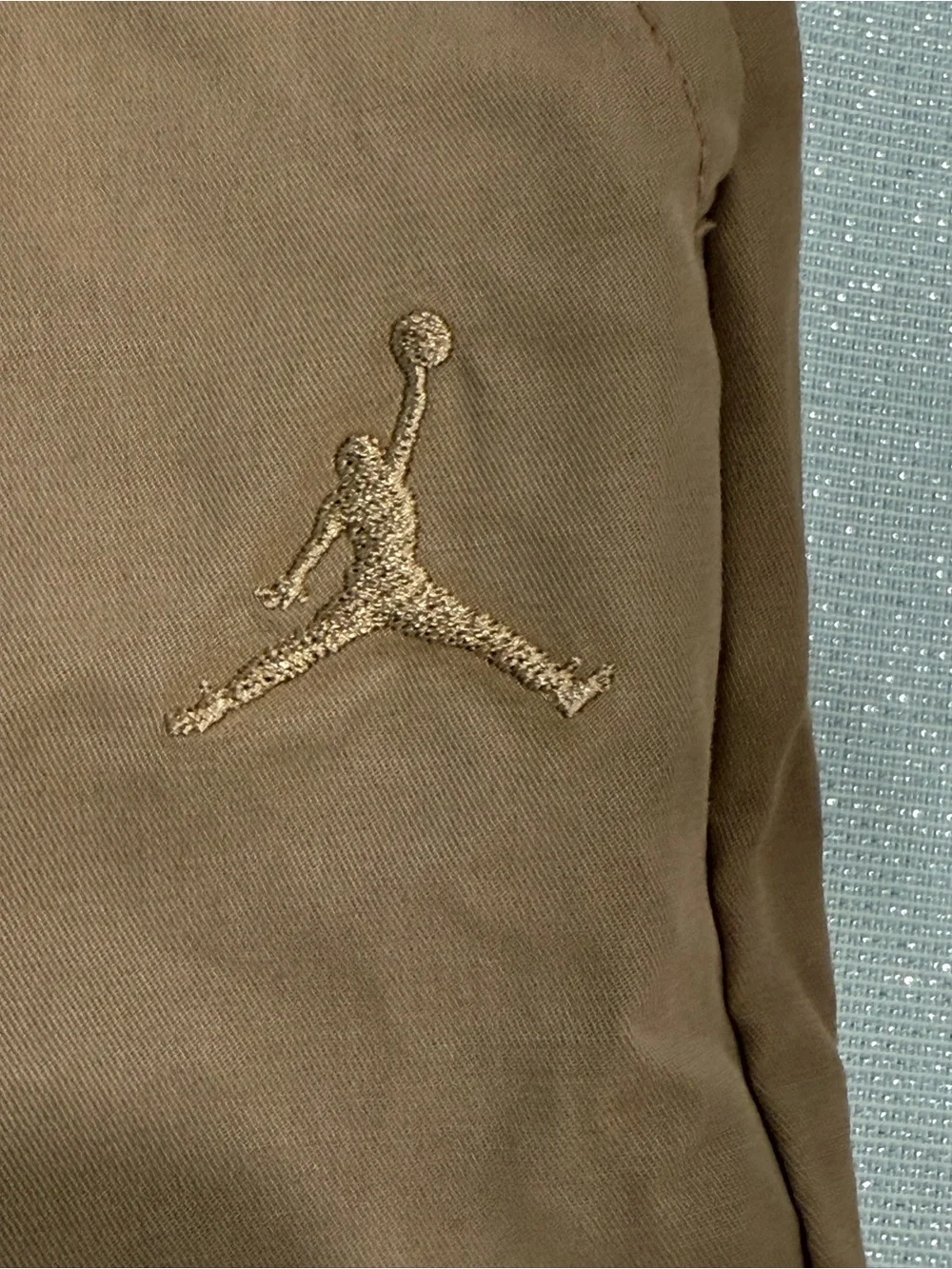 Air Jordan‎ Men’s Brown Khaki Elastic-Waist Shorts Size Small